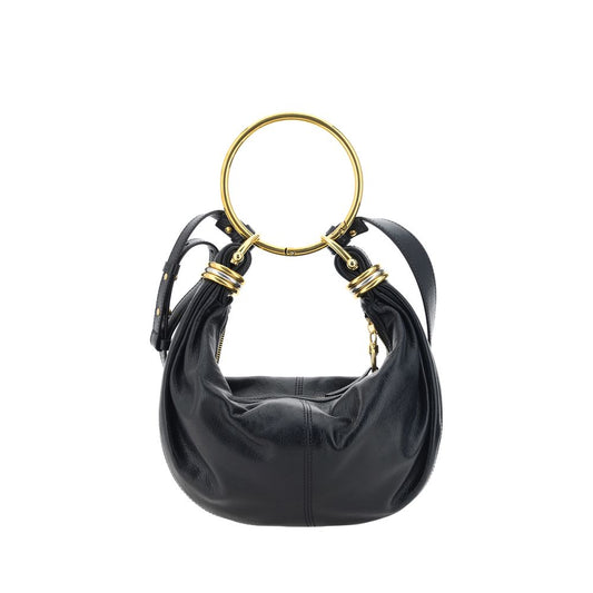 Black Calf Leather Bos Taurus Handbag