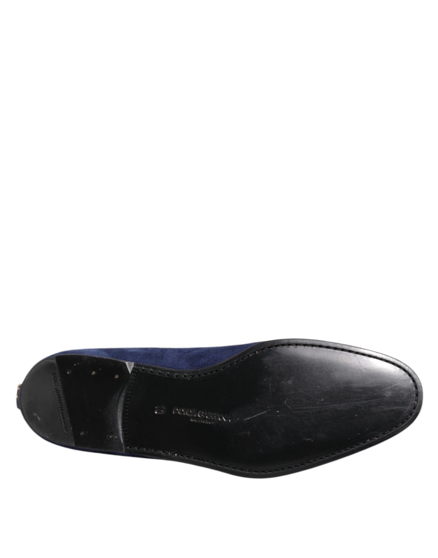 Blue Velvet DG Logo Loafers Formal Shoes