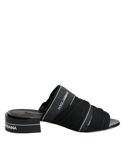 Black Slides Slip On Sandals Shoes