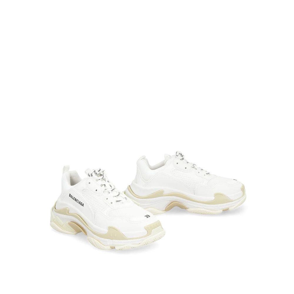 White Calfskin Chunky Sneakers