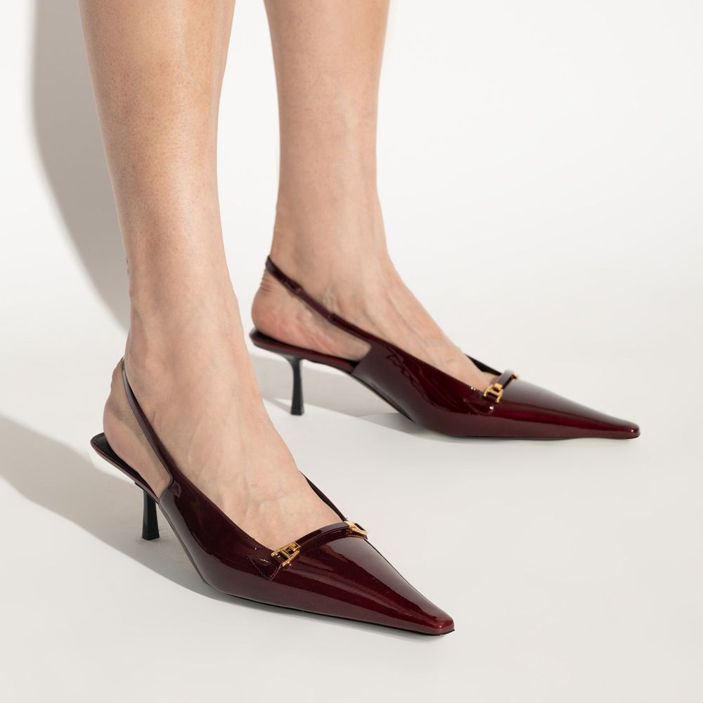 'Carine' Leather Slingback Pumps