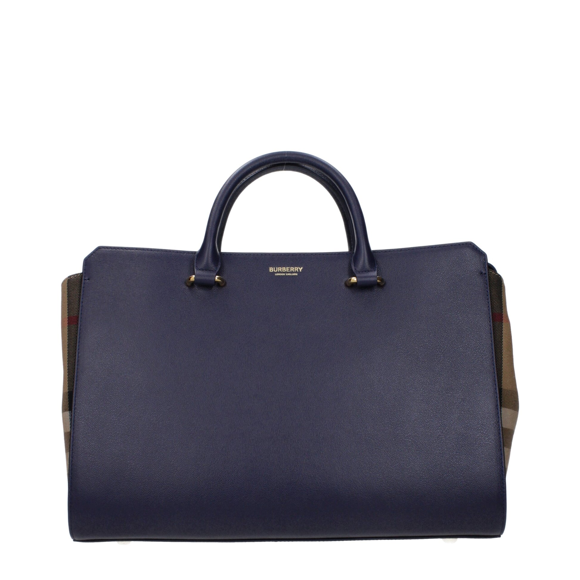 Blue Leather Handbag