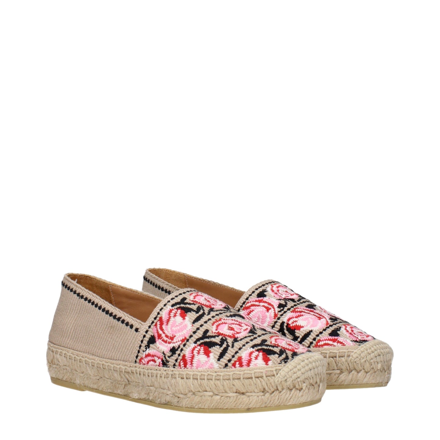 Beige Fabric Espadrilles