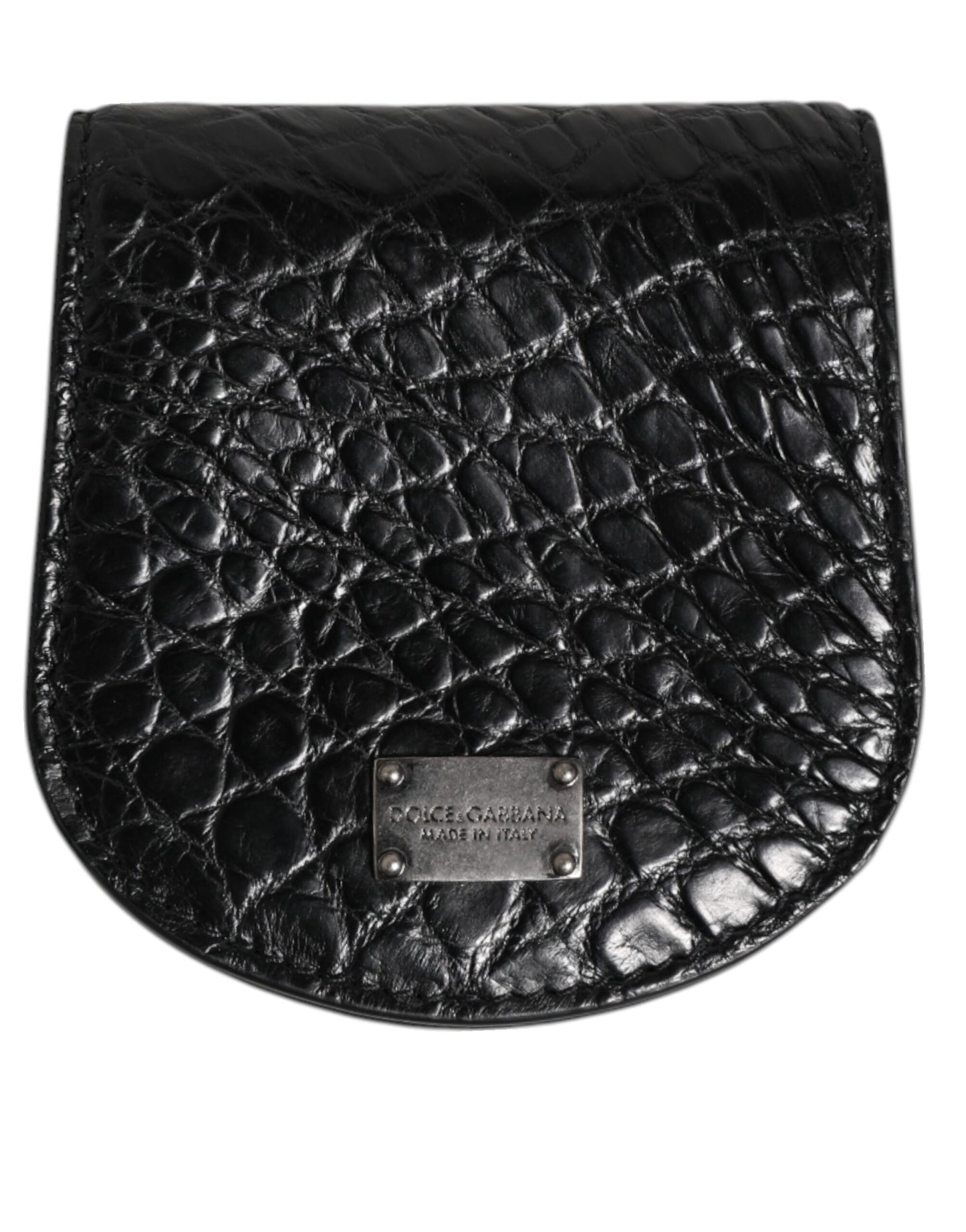 Black Exotic Skin Coin Condom Case Holder Pocket Wallet