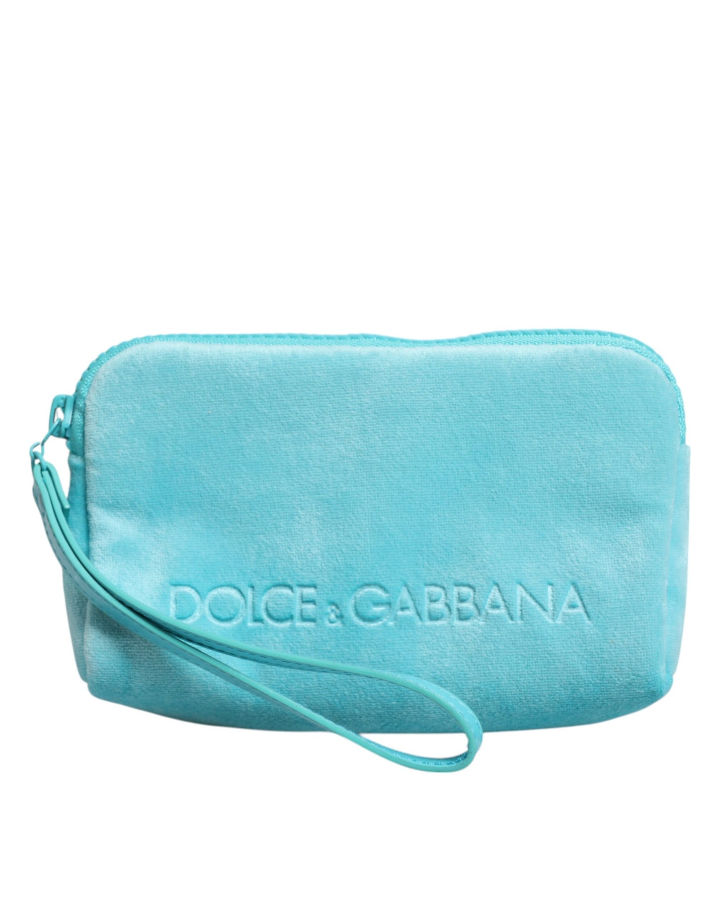 Light Blue Solid Logo Clutch Sunglasses Holder Pouch Bag