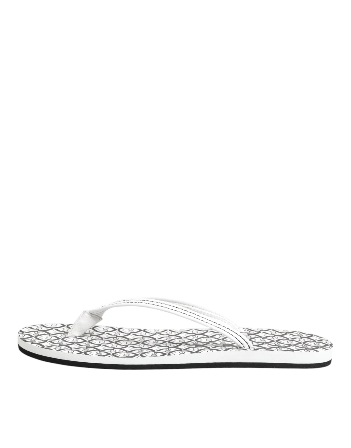 Black White Logo Beachwear Flats Slipper Shoes