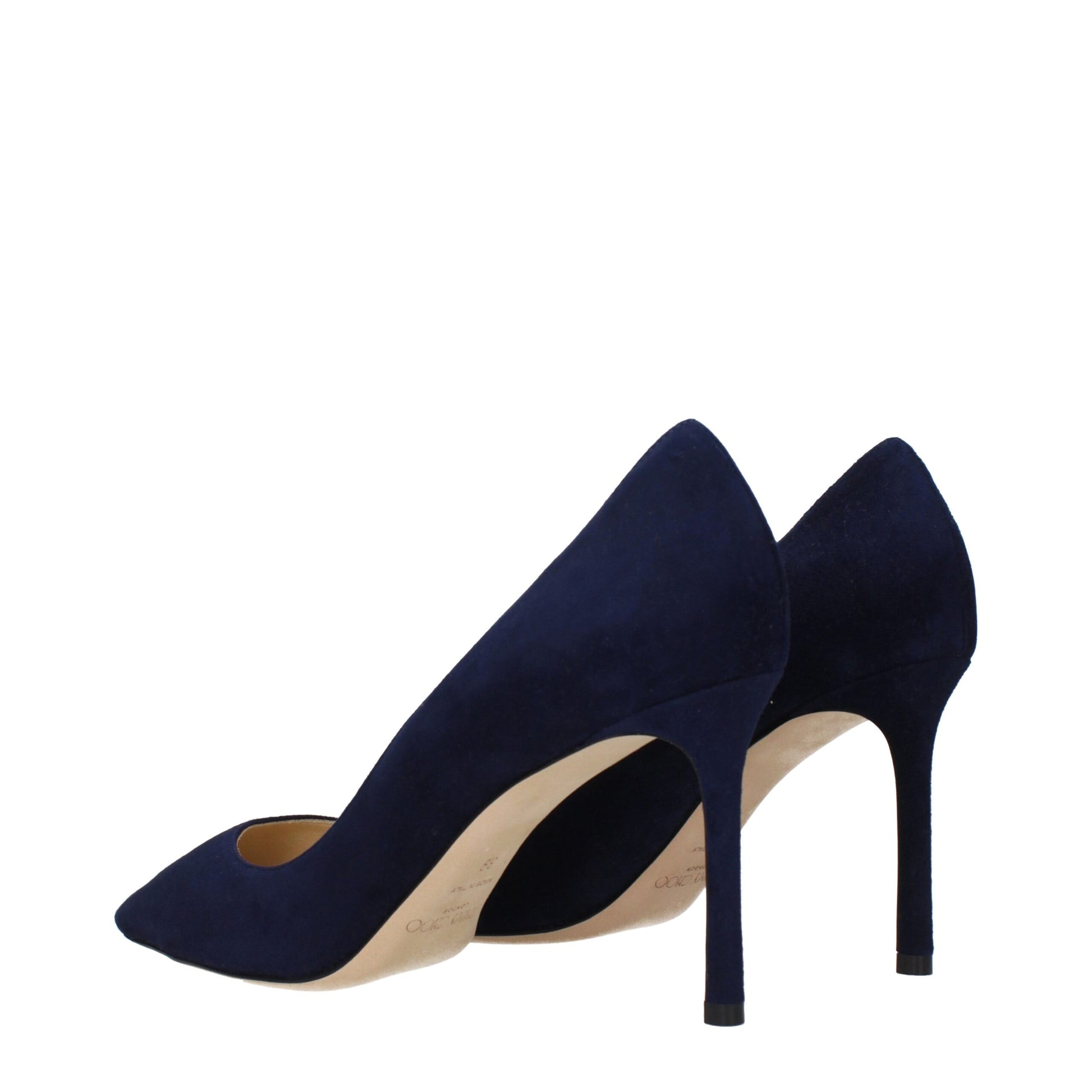 Blue Leather High Heel Pumps