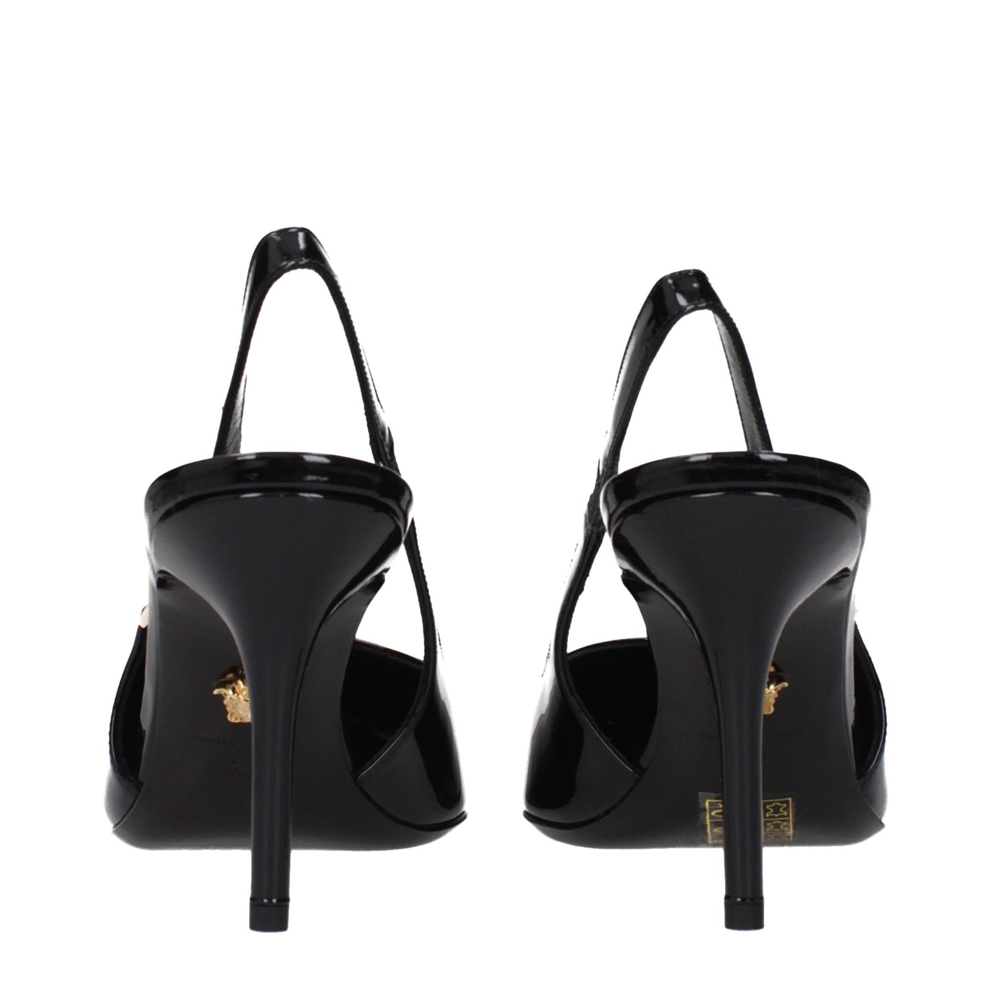 Black Leather High Heel Pumps