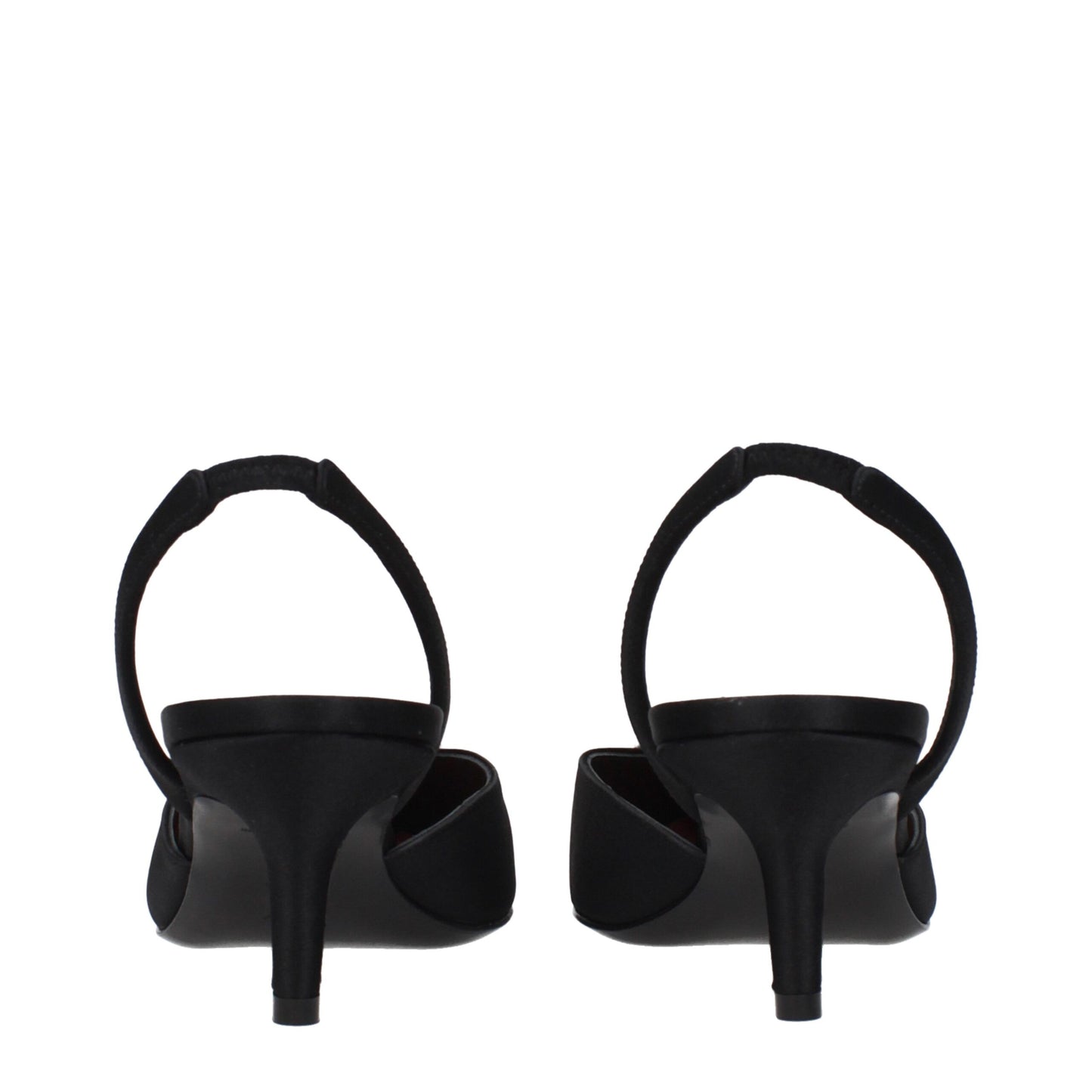 Black Satin Stiletto Heels Sandals