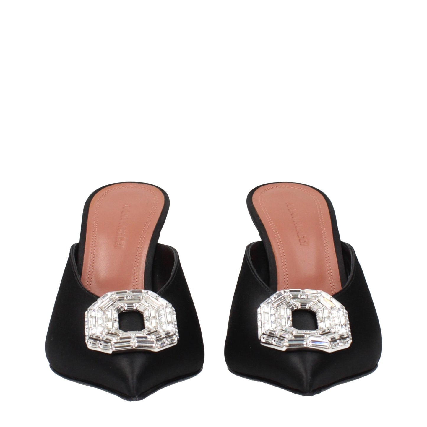 Black Satin High Heel Pumps