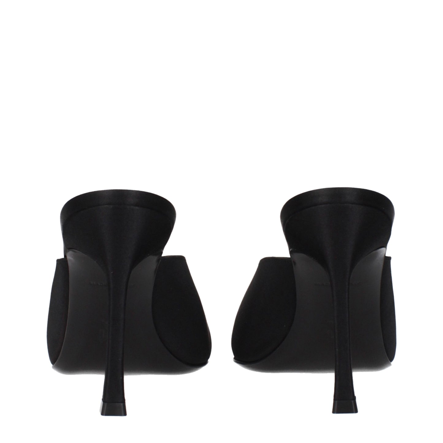 Black Satin High Heel Pumps