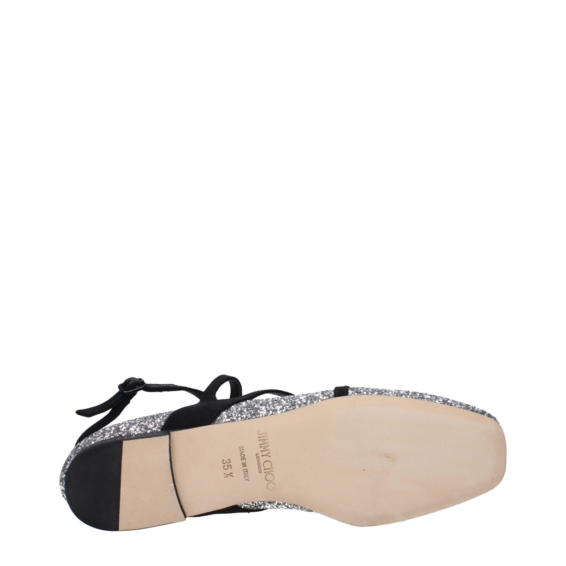 Gray Plastic Ballet Flats