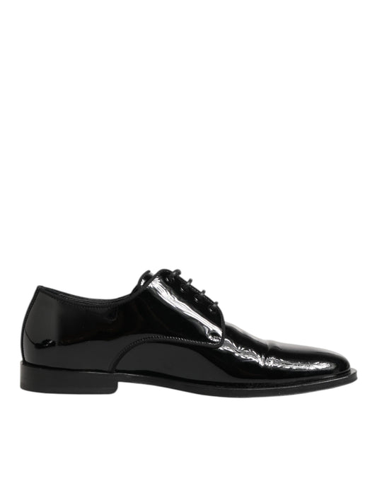 Black Leather Lace Up Derby Formal Dress Shoes