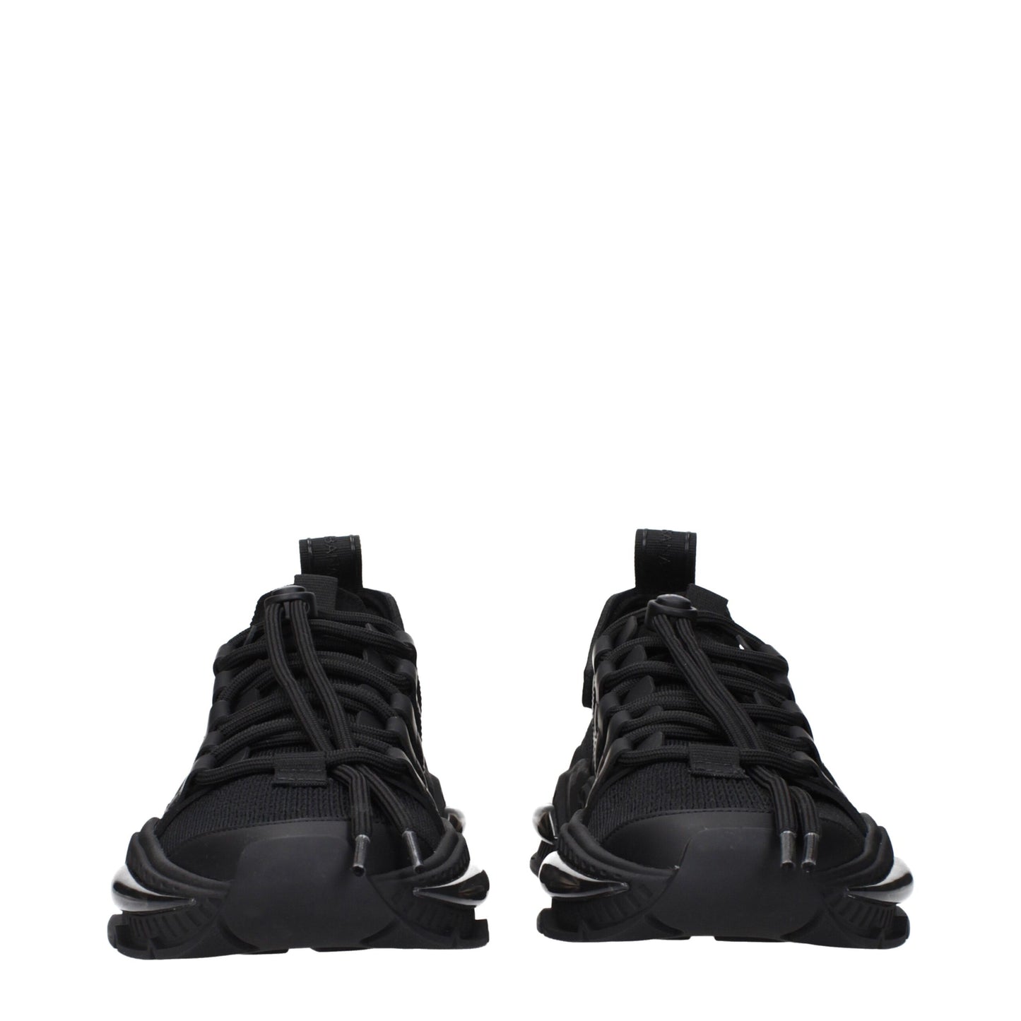Black Fabric Athletic Sneakers