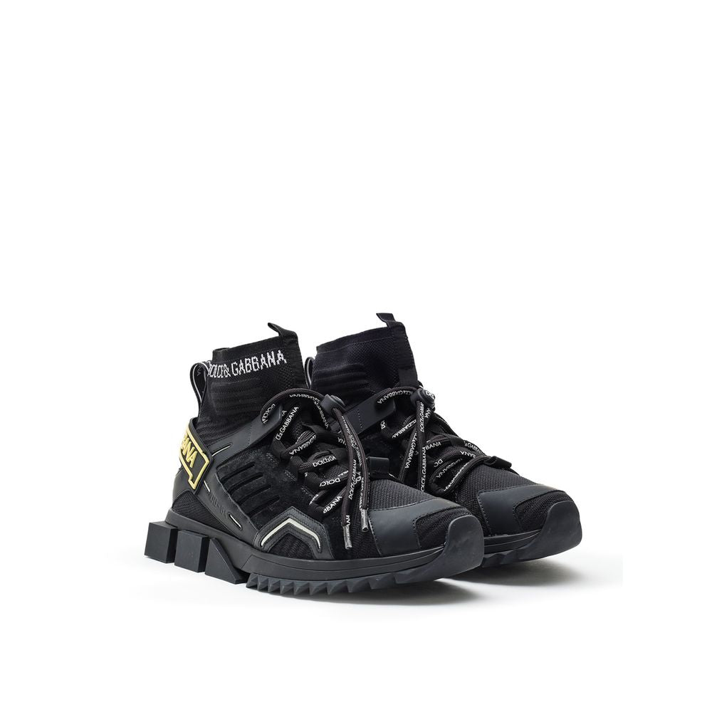 Black Technical High Top Sneakers
