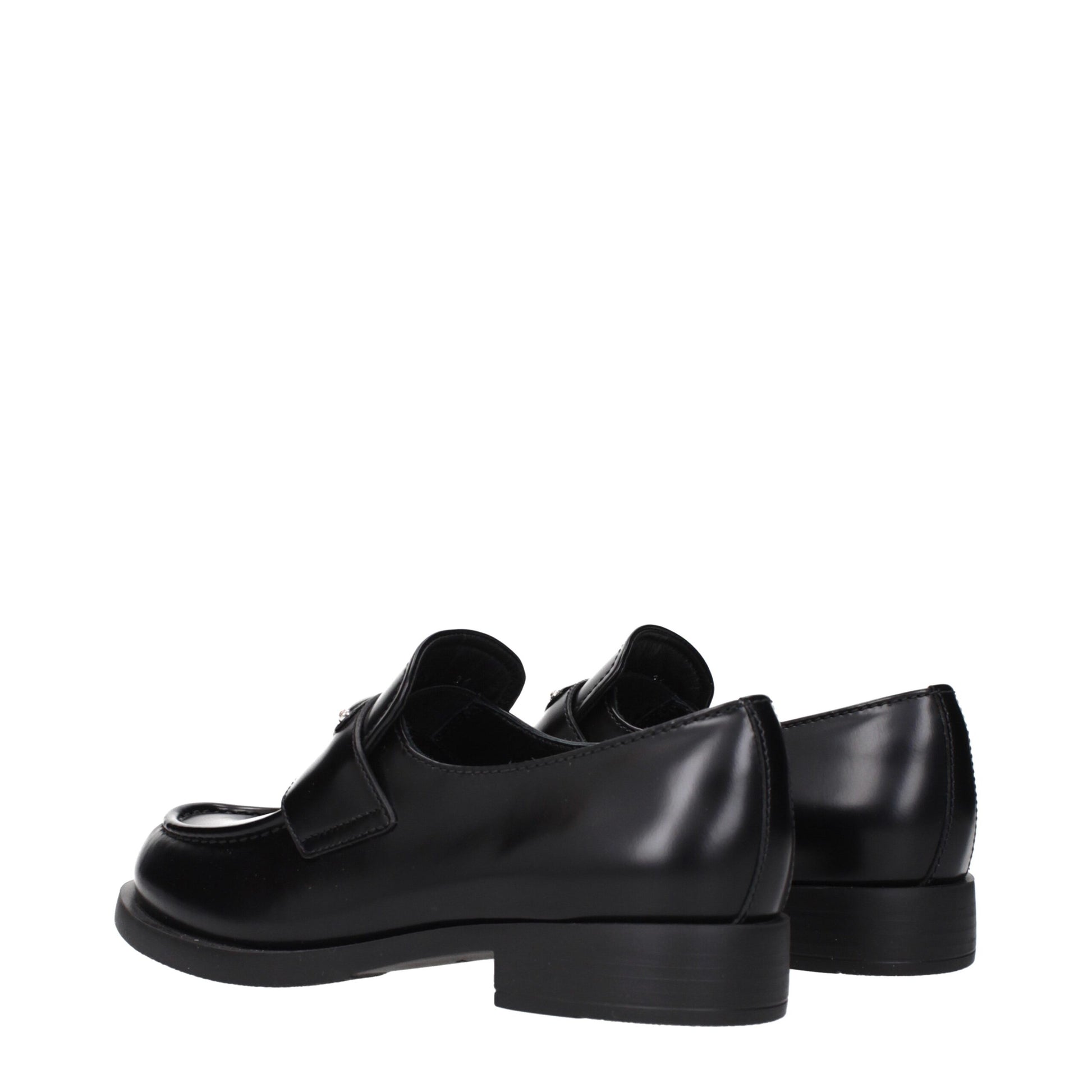 Black Leather Slip-On Loafers