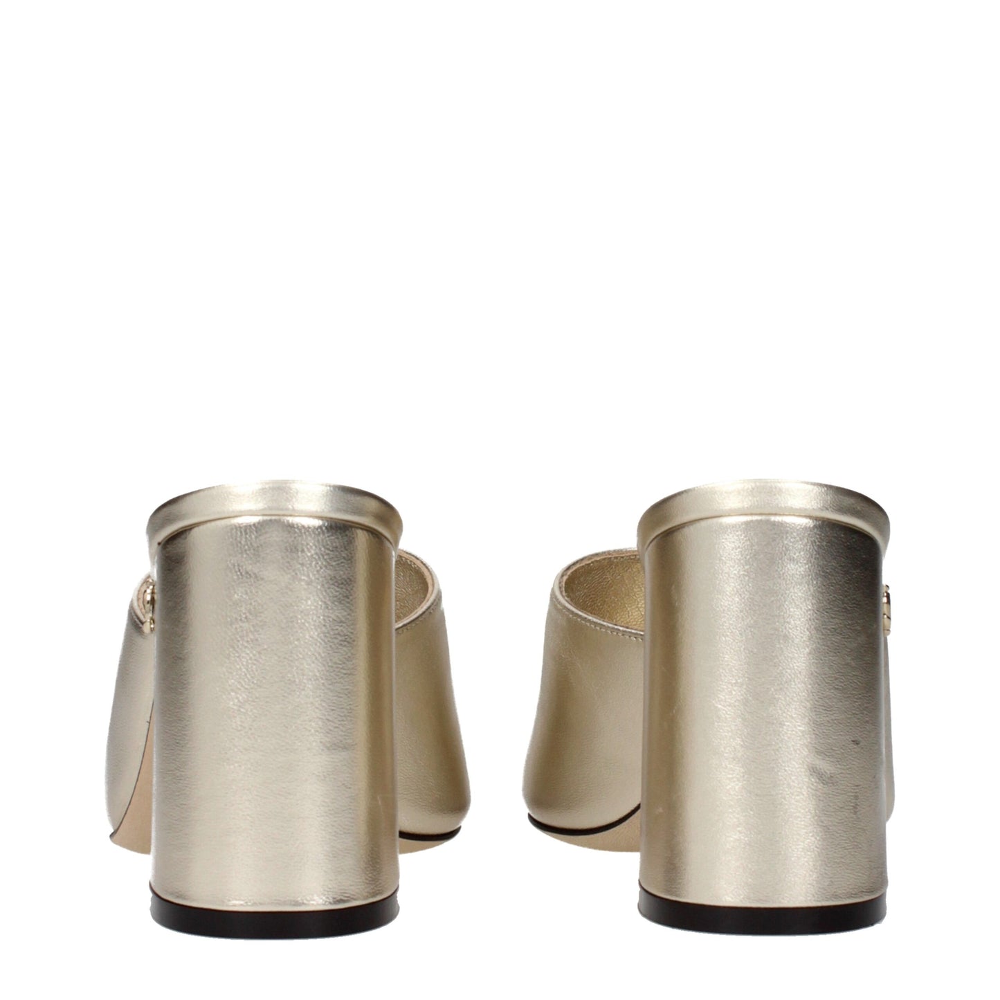 Gold Leather Platform Sandals