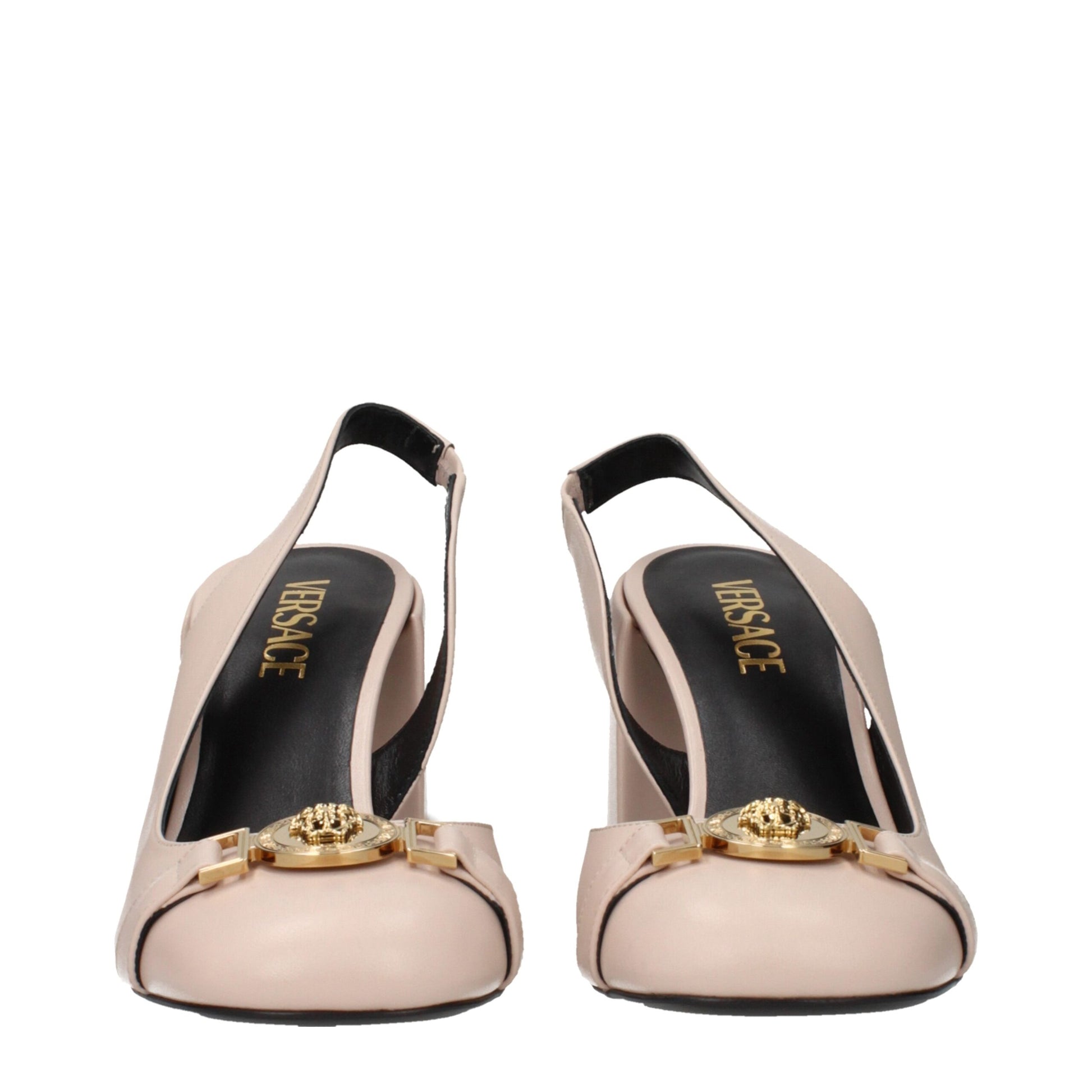 Pink Leather High Heel Pumps