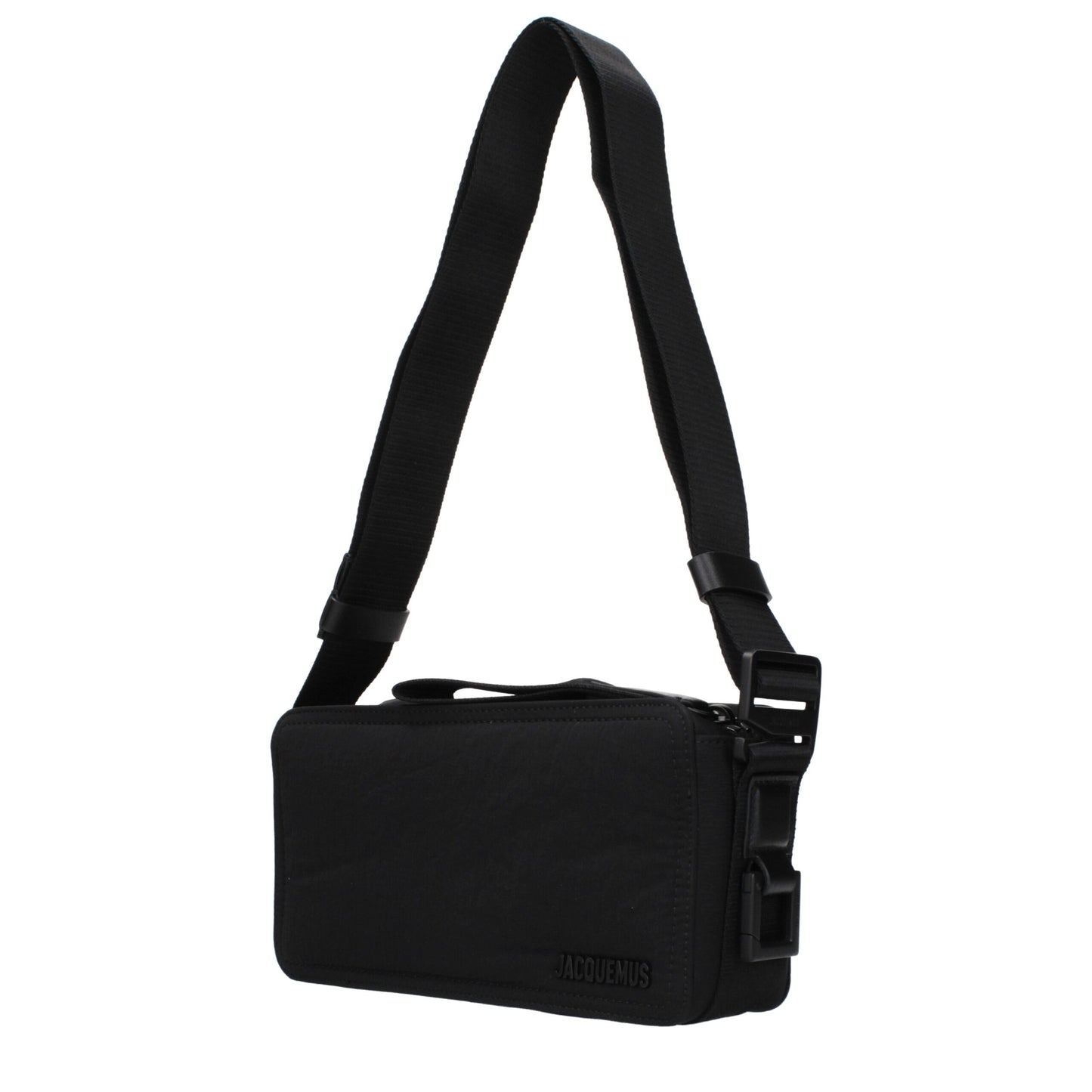 Black Fabric Crossbody Bag