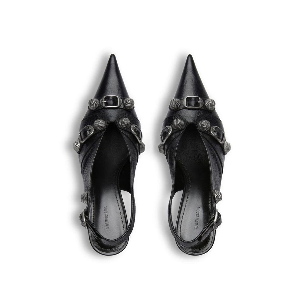 Black Calfskin High Heel Pumps