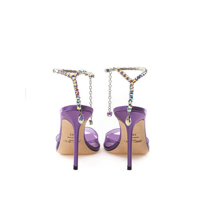 Purple Satin Sandal