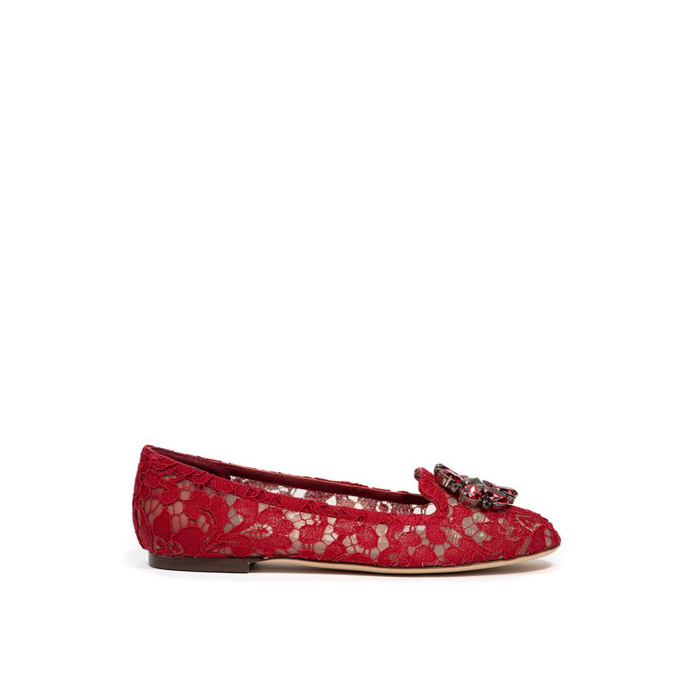 Red Viscose Ballet Flats