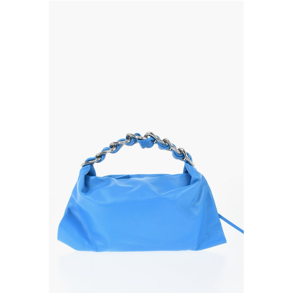 Leather Shoulder Bag With Chain
