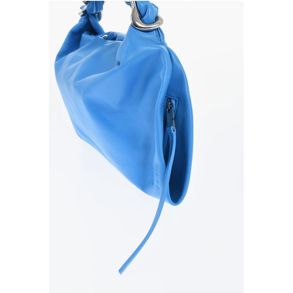 Leather Shoulder Bag With Chain