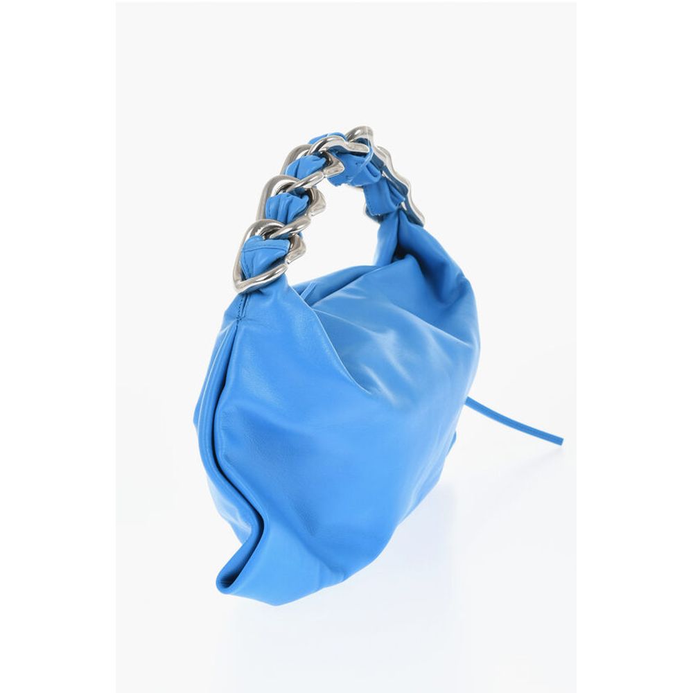 Leather Shoulder Bag With Chain