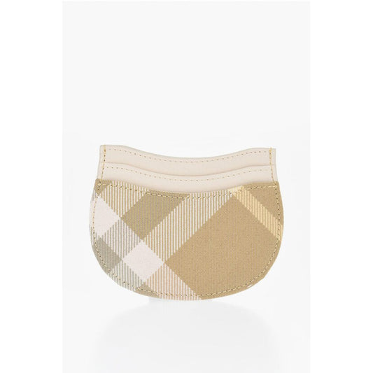 Checked Leather and Fabric ROCKING HORSE Card Holder