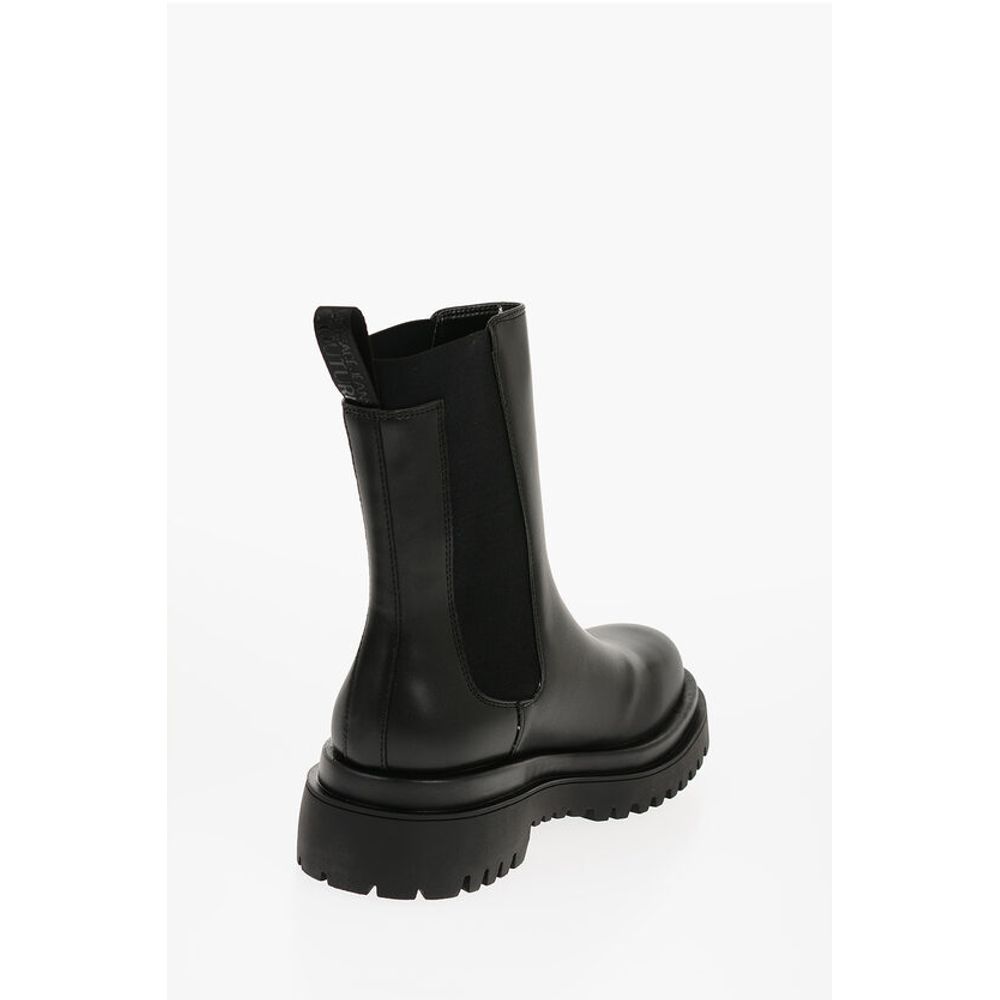 JEANS COUTURE Faux Leather DREW Chelsea Boots with Contrasti