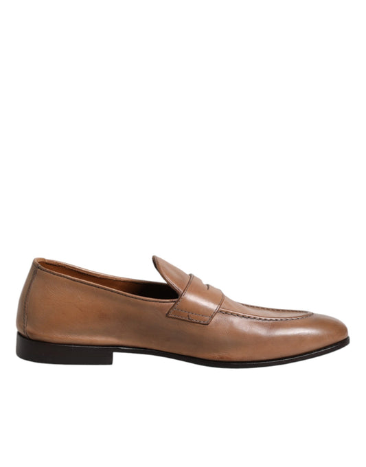 Brown Leather Loafer Dress Shoes