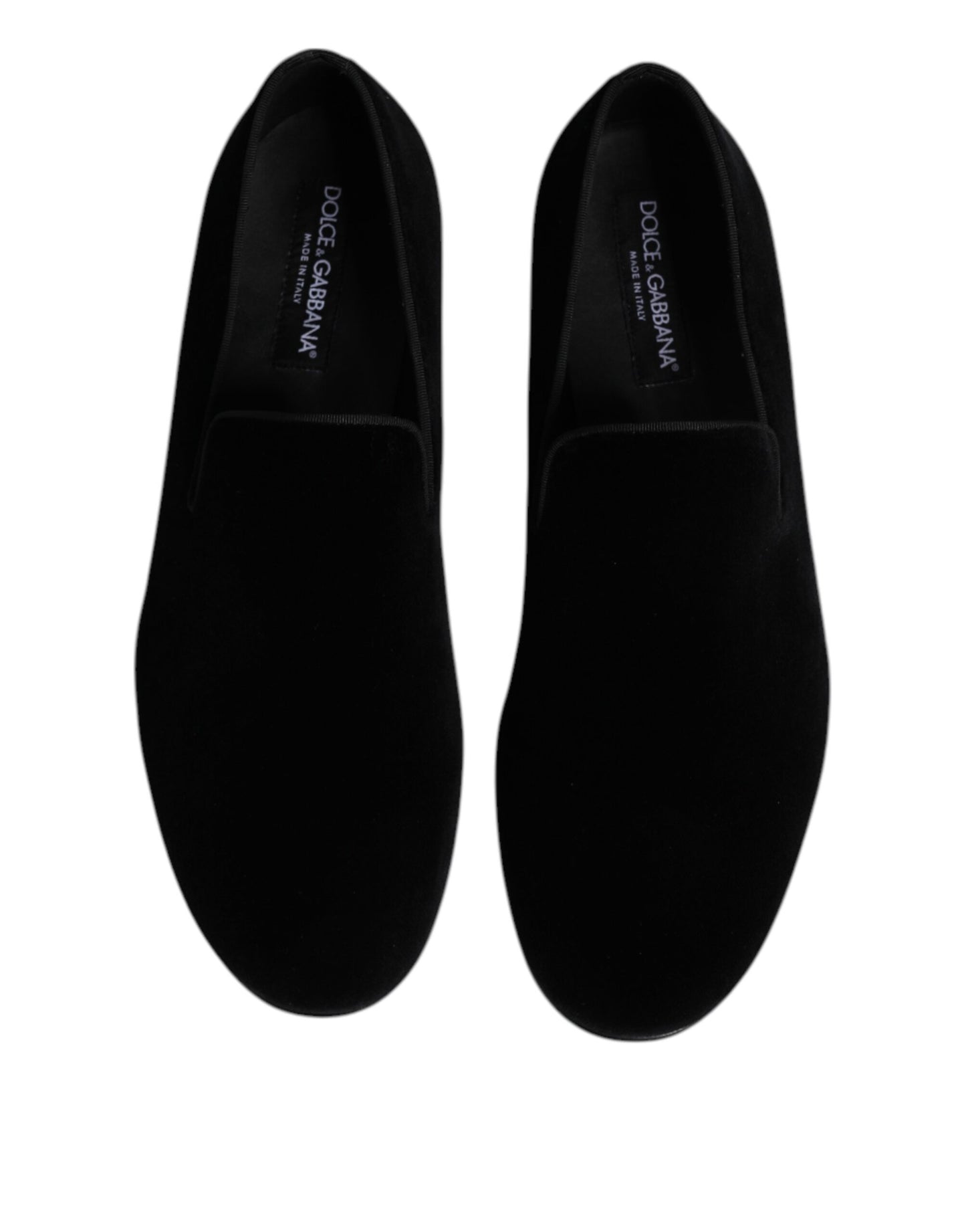 Black Velvet Slip On Loafers Formal Shoes