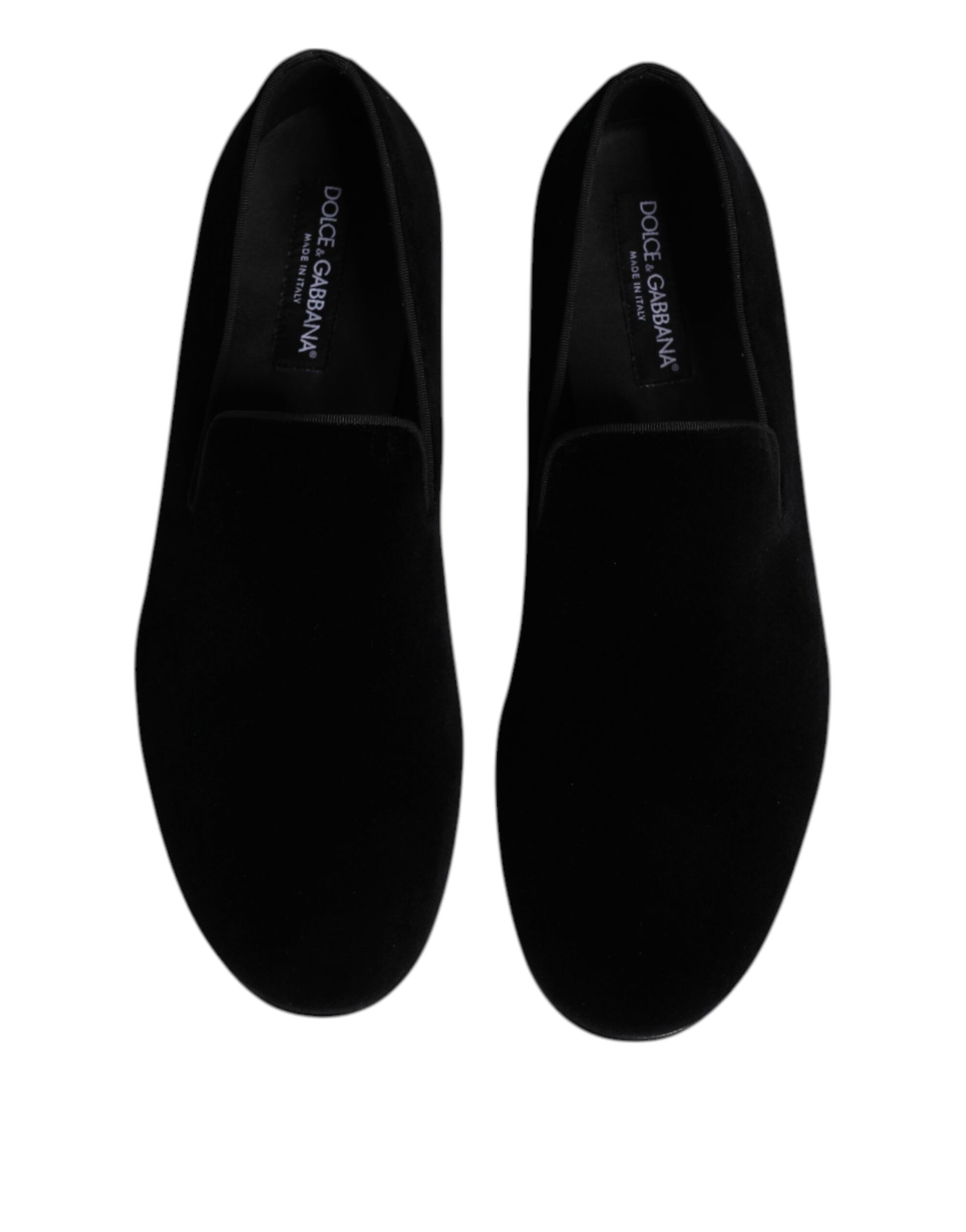 Black Velvet Slip On Loafers Formal Shoes