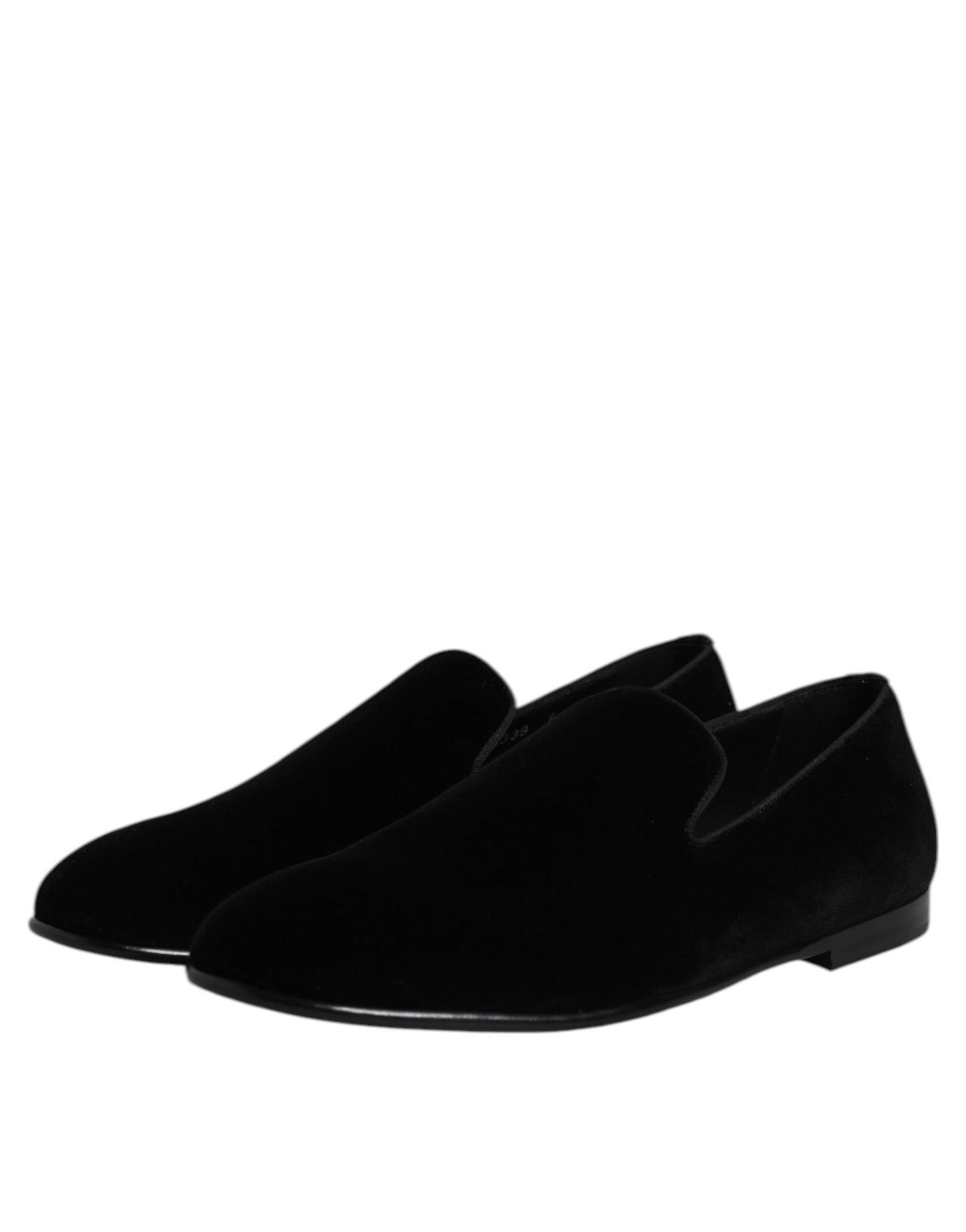 Black Velvet Slip On Loafers Formal Shoes