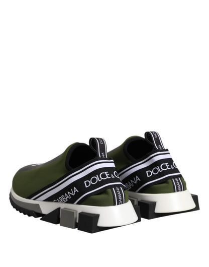 Green Black Slip On Sorrento Sneakers Shoes