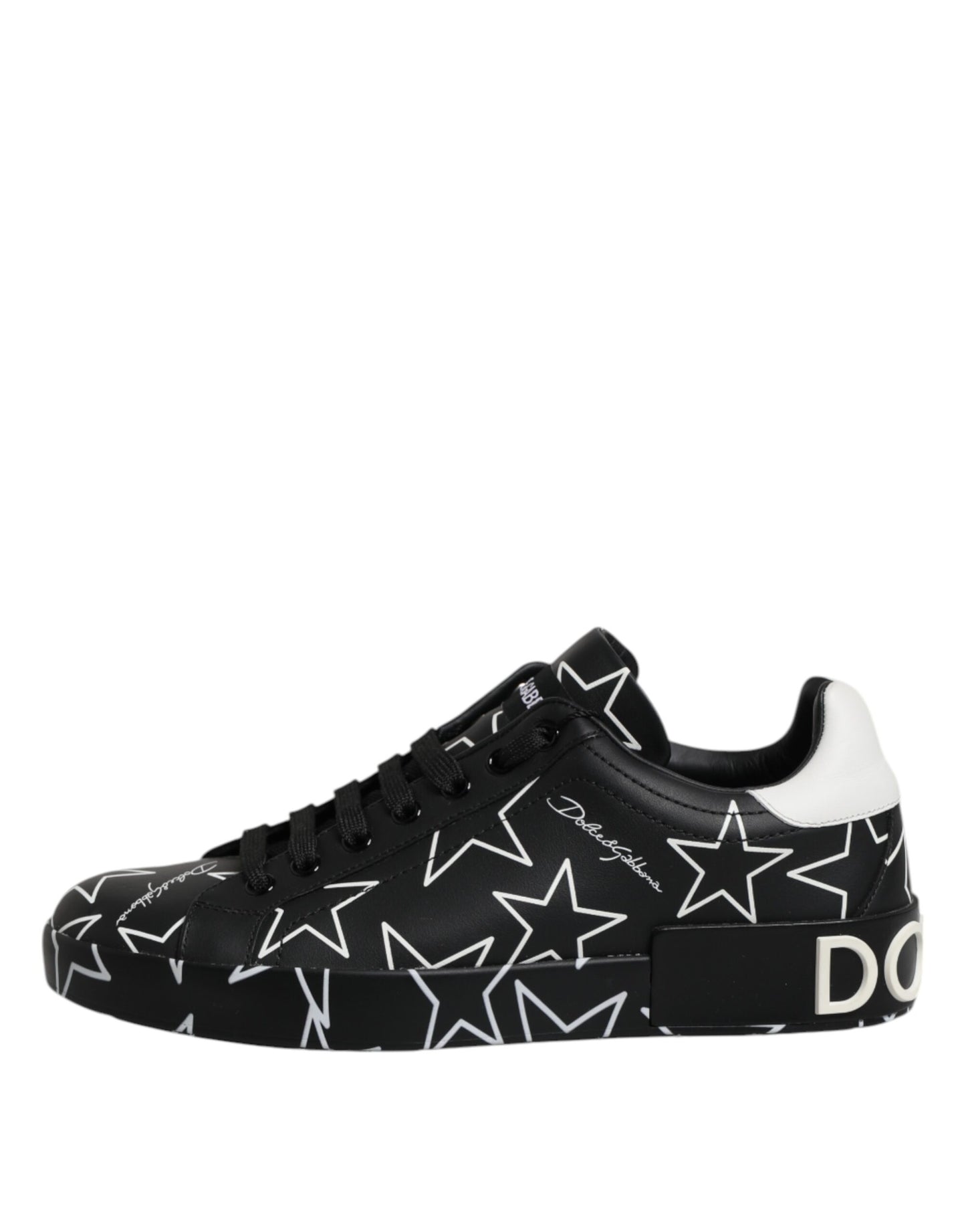 Black White Stars Low Top Men Sneakers Shoes