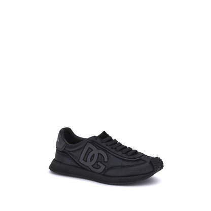 Black Fabric Low Top Sneakers