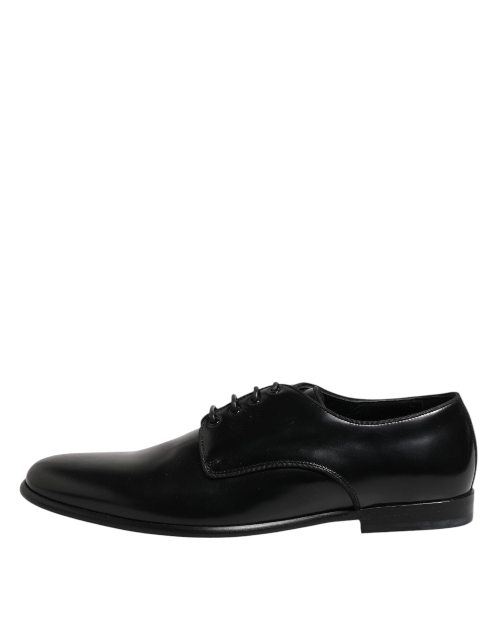 Black Leather Lace Up Derby Men Dress Shoes