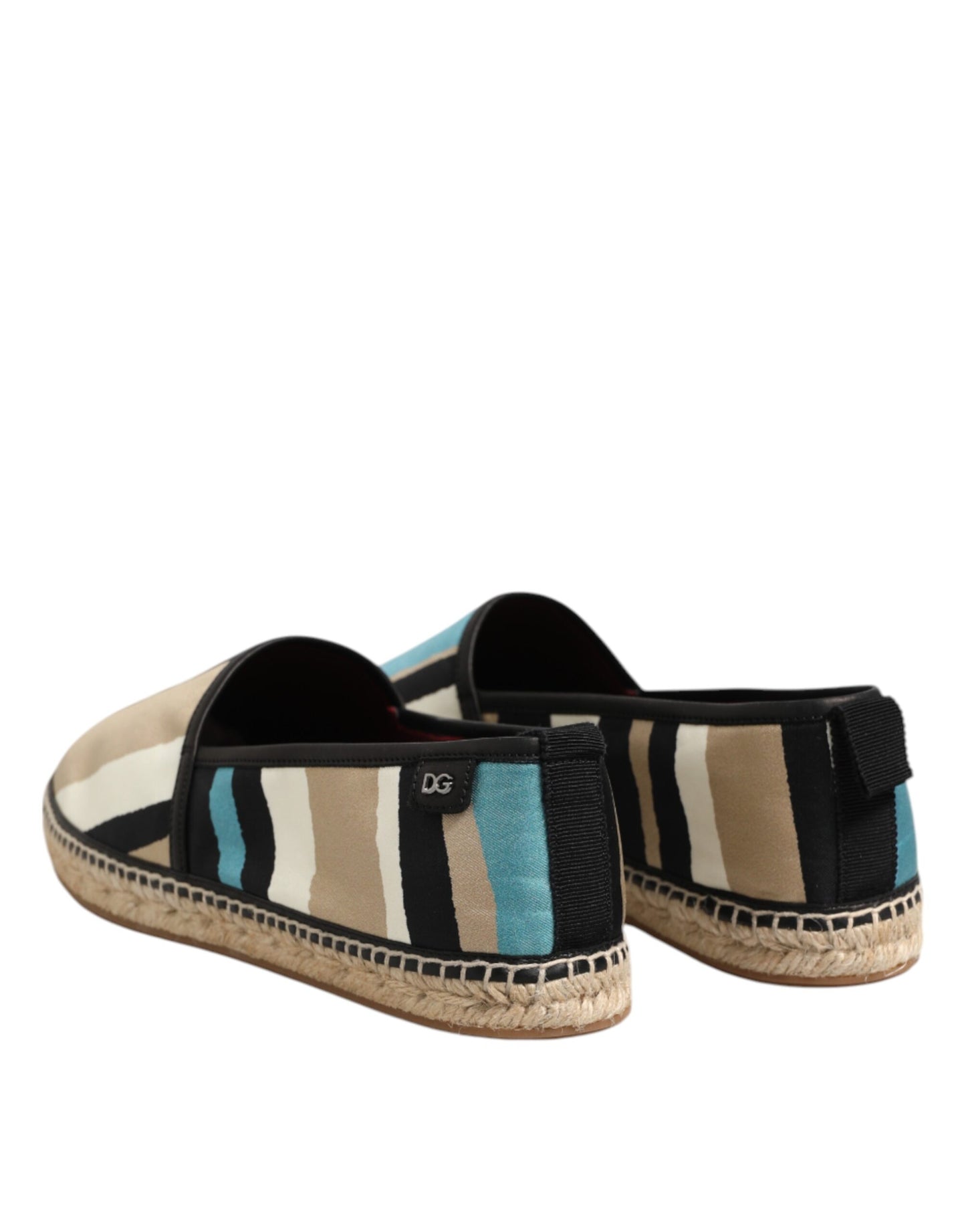 Multicolor Stripes Canvas Flat Espadrille Shoes