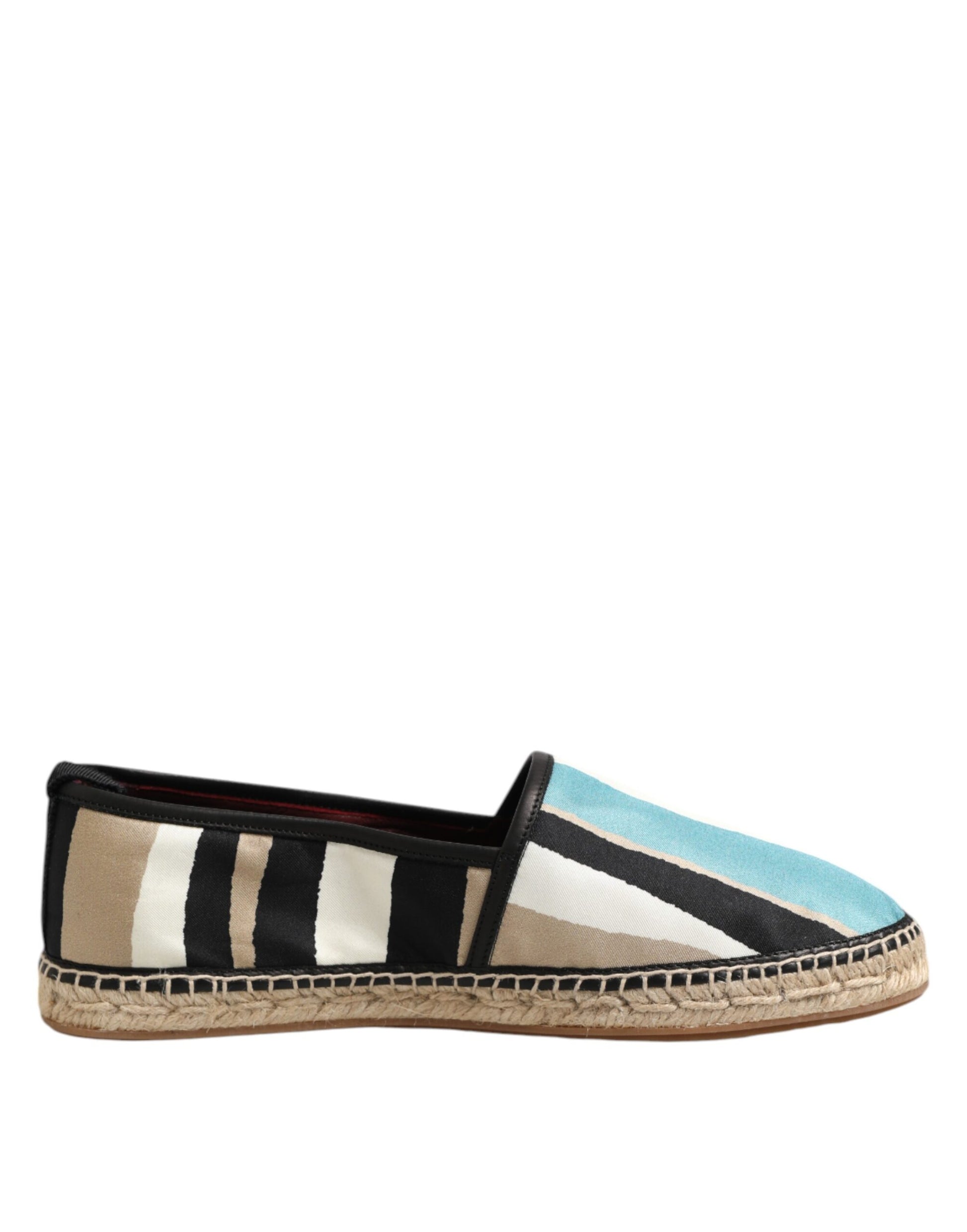 Multicolor Stripes Canvas Flat Espadrille Shoes