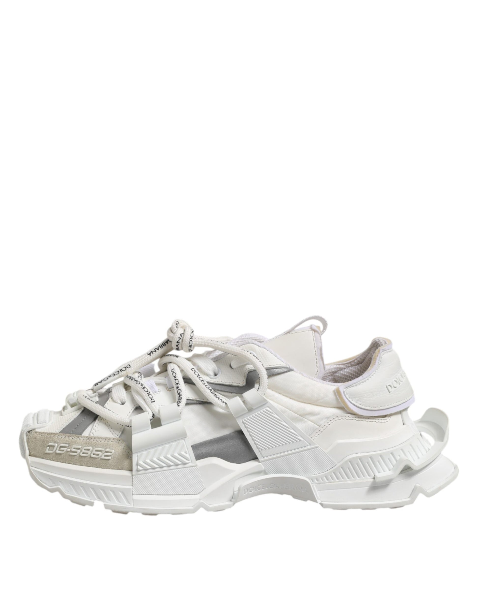 White Gray Low Top Space Sneakers Shoes