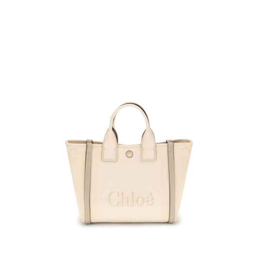 Beige Cotton Shoulder Bag