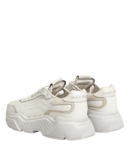 White DAYMASTER Calf Leather Sneakers Shoes