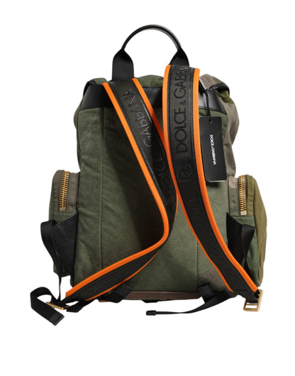 Military Green Patchwork Rucksack Backpack Bag