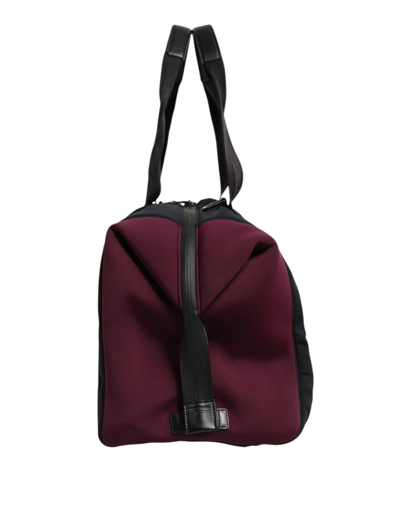 Black Maroon Hand Shoulder Duffel Travel Bag