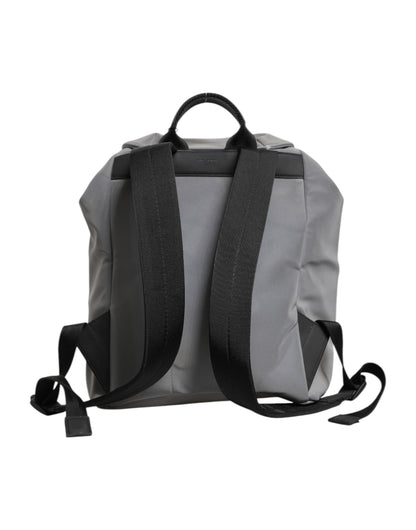 Gray Palermo Reflector Buckles Drawstring Backpack Bag