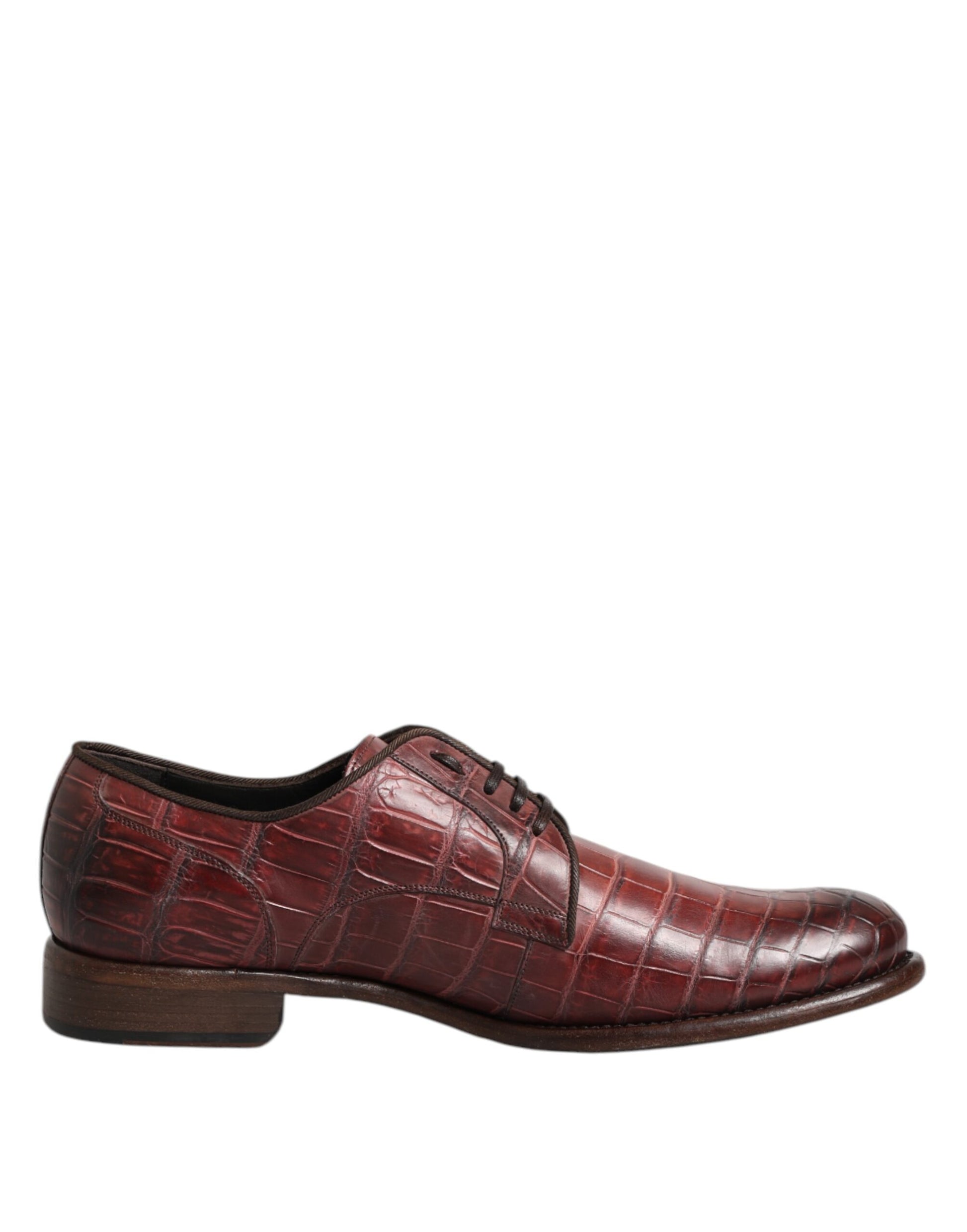 Burgundy Leather Lace Up Derby Dress Shoes