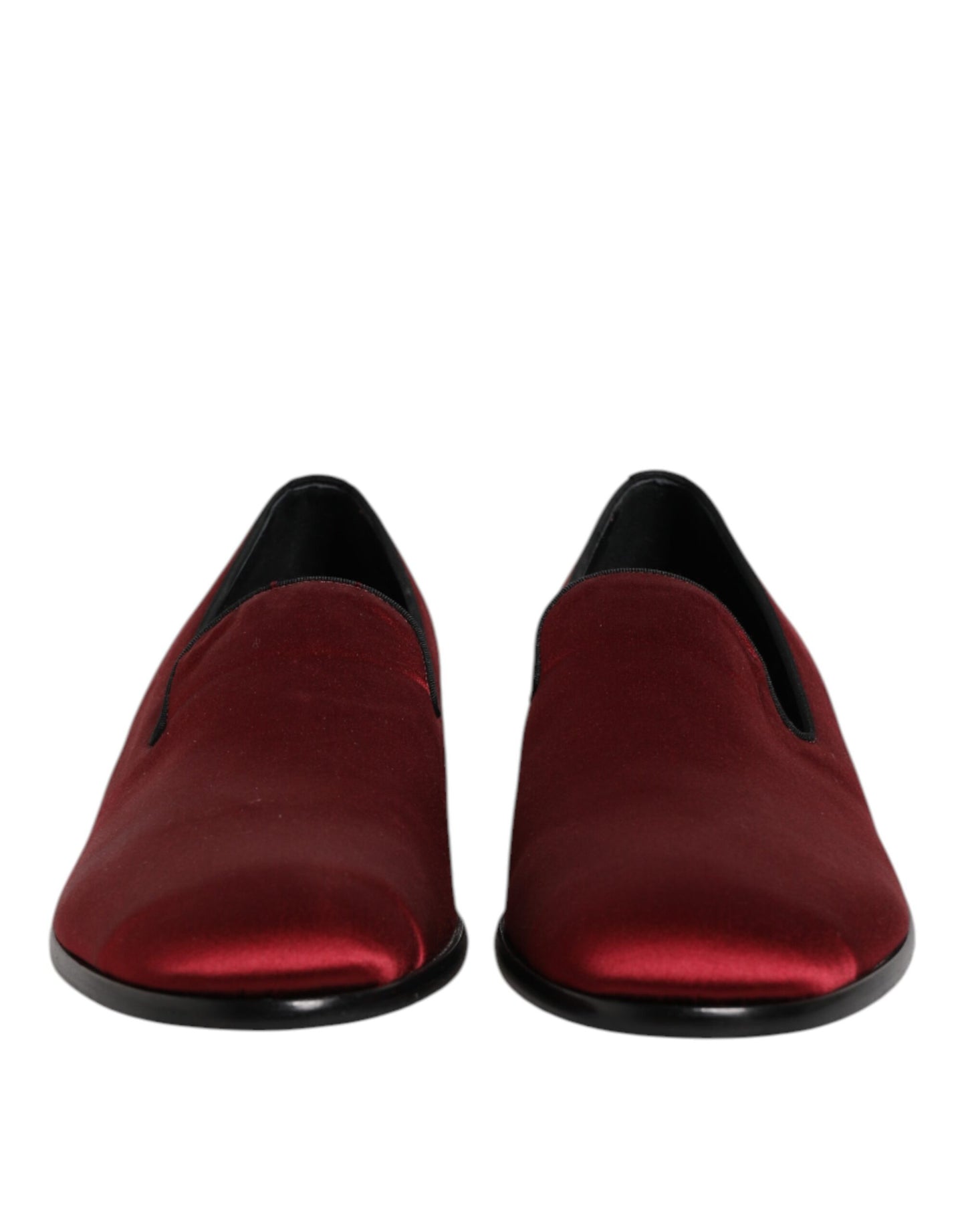 Red Velvet Slip On Loafers Formal Shoes