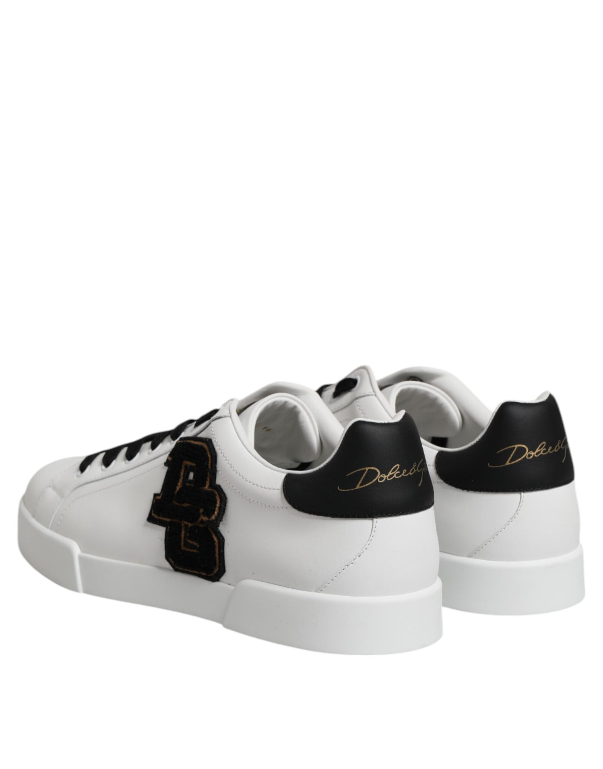 White DG Logo Portofino Low Top Sneakers Shoes